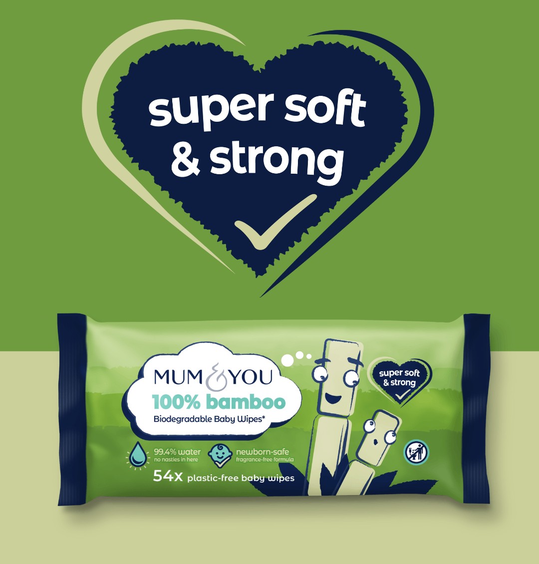 Bamboo Wipes 20 Pack - Mum & You