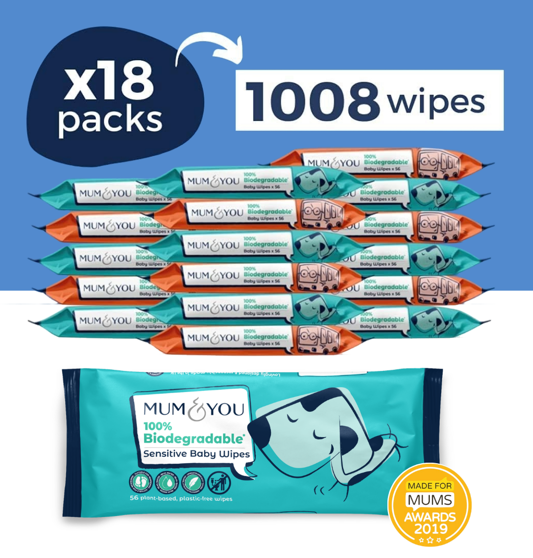 100% Biodegradable Baby Wipes