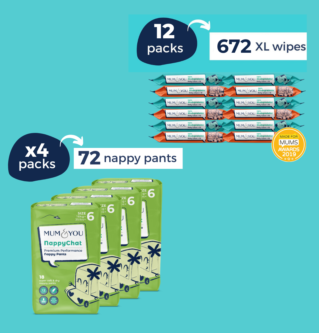 Nappy Pants & Wipes Bundle