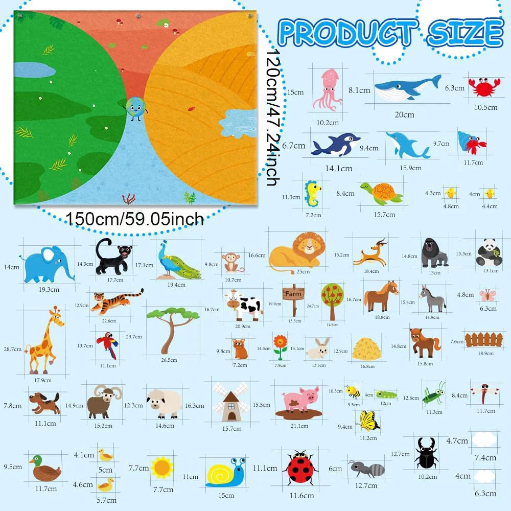 Felt Story Busy Board Set I Early Learning Storytelling Interactive Play