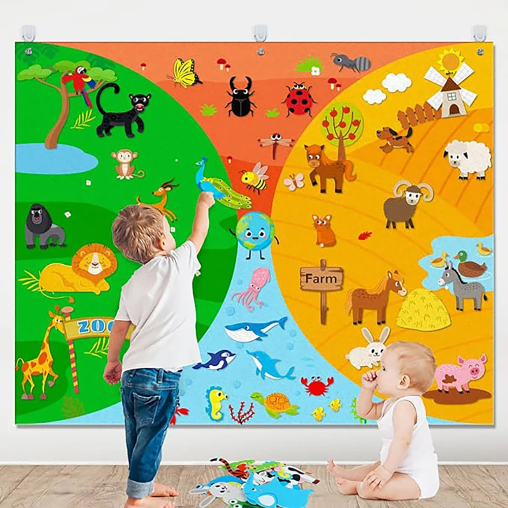 Felt Story Busy Board Set I Early Learning Storytelling Interactive Play