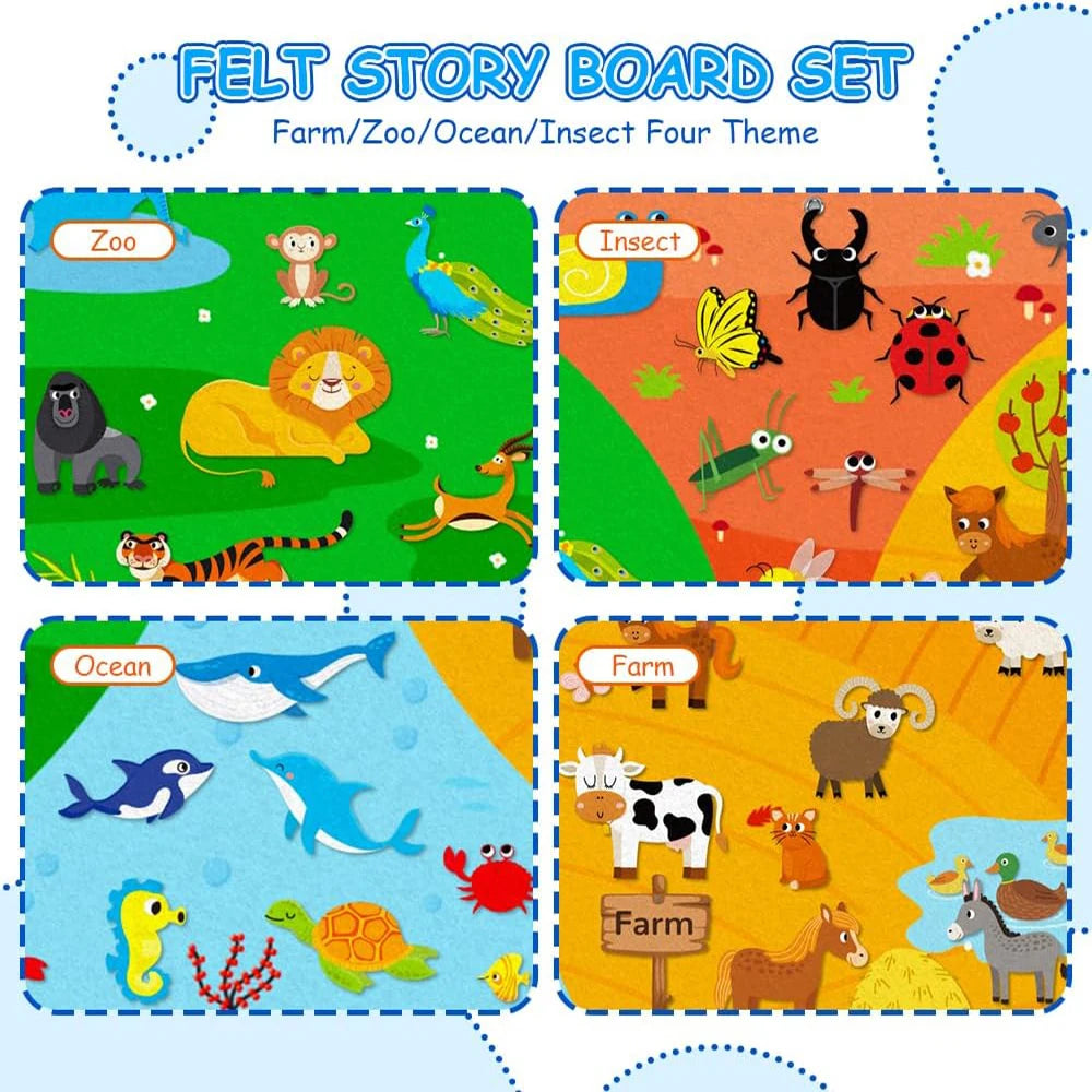Felt Story Busy Board Set I Early Learning Storytelling Interactive Play