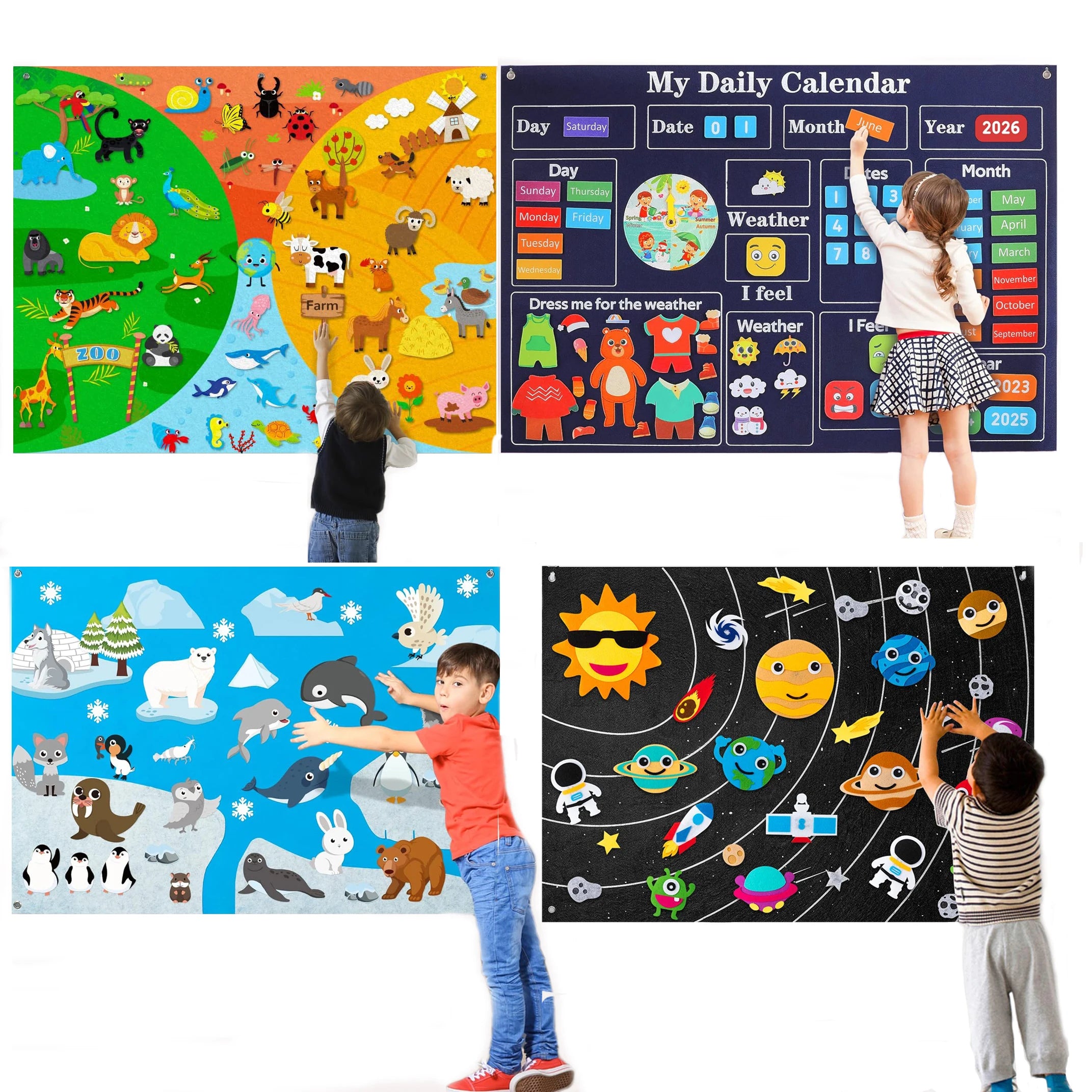 Felt Story Busy Board Set I Early Learning Storytelling Interactive Play