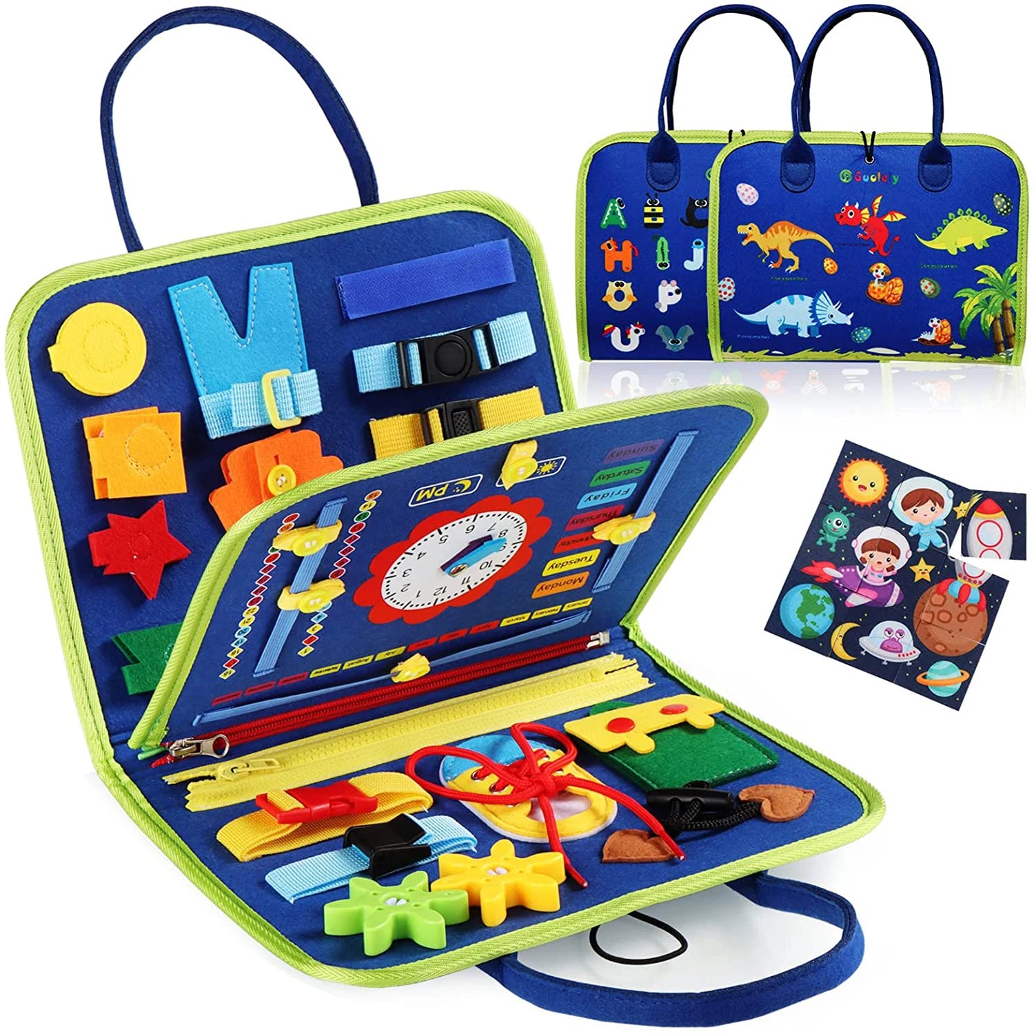 Montessori Style Busy Board for Toddlers I Educational Travel Toy