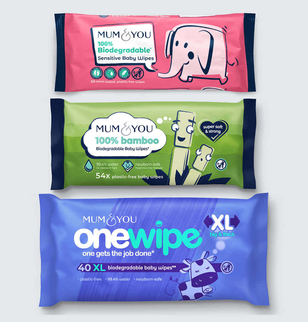 Plastic free baby wipes
